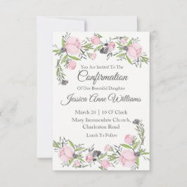 Wasserfarbe der Bestätigung Einladung