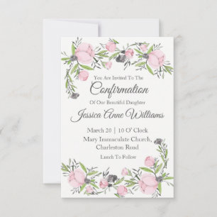 Wasserfarbe der Bestätigung Einladung