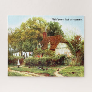 Wasserfarbe der englischen Hütte,