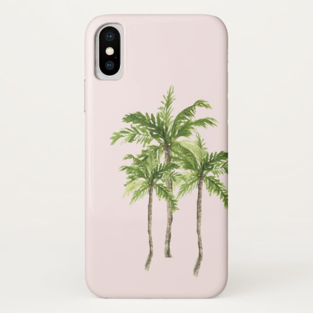 Wasserfarbe der tropischen Palme Case-Mate iPhone Hülle (Rückseite)