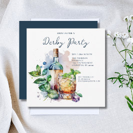 Wasserfarbe Derby Party Minze Julep Einladung
