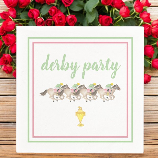 Wasserfarbe Derby Party Racing Cup Serviette (Von Creator hochgeladen)