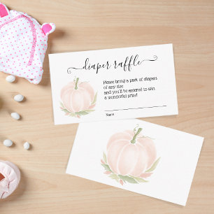 Wasserfarbe des Autumn White Pumpkin Diaper Begleitkarte