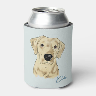 Wasserfarbe des Gelben Labradors auf Dose Dosenkühler