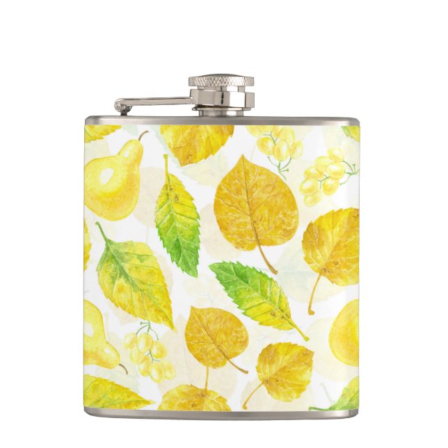 Wasserfarbe des Herbstes Flachmann (Vorderseite)