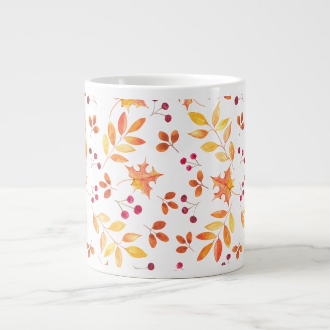 Wasserfarbe des Herbstes Jumbo-Tasse (Vorderseite)