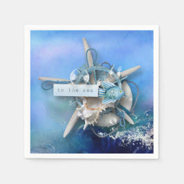 Wasserfarbe des Meeres Serviette