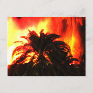 Wasserfarbe des Vulkans Postkarte