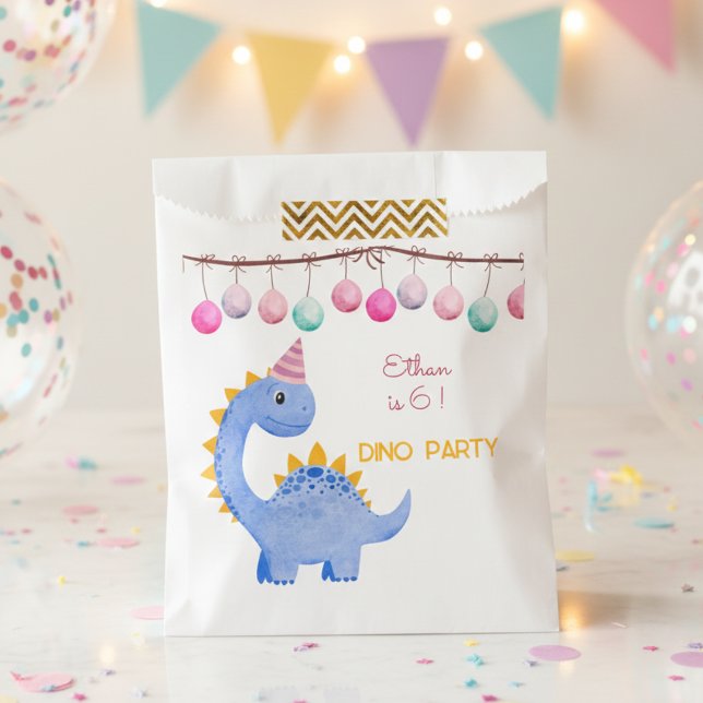 Wasserfarbe Dino Party Kindergeburtstag Geschenktütchen (Von Creator hochgeladen)