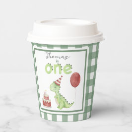 Wasserfarbe Dinosaurier 1. Geburtstag Pappbecher
