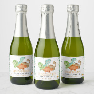 Wasserfarbe Dinosaurier Baby Dusche Champagner Lab