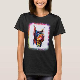 Wasserfarbe Dobermann Hund Liebe R Junge Mädchen T T-Shirt