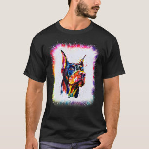 Wasserfarbe Dobermann Hund Liebe R Junge Mädchen T T-Shirt