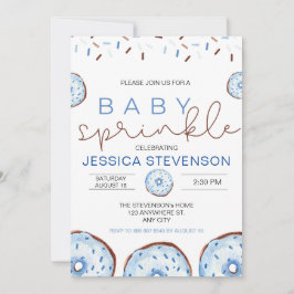 Wasserfarbe Donuts Baby Sprinkle Dusche Einladung