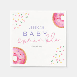 Wasserfarbe Donuts Mädchen Baby Sprinkle Dusche Serviette