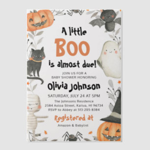 Wasserfarbe ein wenig Boo Halloween Babydusche
