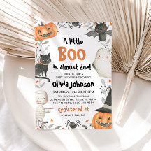 Wasserfarbe ein wenig Boo Halloween Babydusche