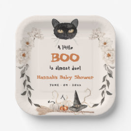 Wasserfarbe ein wenig Boo Halloween Babydusche Pappteller
