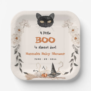 Wasserfarbe ein wenig Boo Halloween Babydusche Pappteller