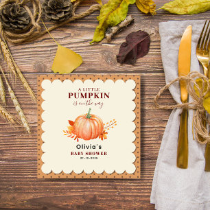 Wasserfarbe ein wenig Pumpkin Niedliche Fall Baby Serviette