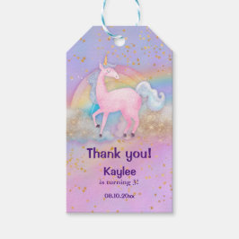 Wasserfarbe Einhorn Holographisch Geschenkanhänger