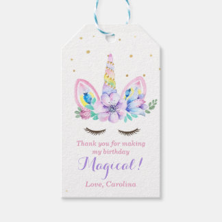 Wasserfarbe Einhornprägemarke Geschenkanhänger