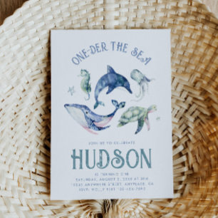 Wasserfarbe Einladung zum Meer