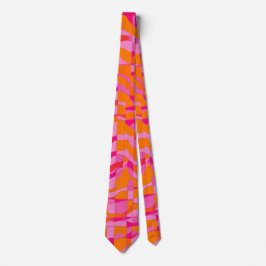 Wasserfarbe Einzigartig Luxus Orange Rosa Print Krawatte