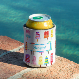 Wasserfarbe Eiscreme Bars Personalisiert Dosenkühler
