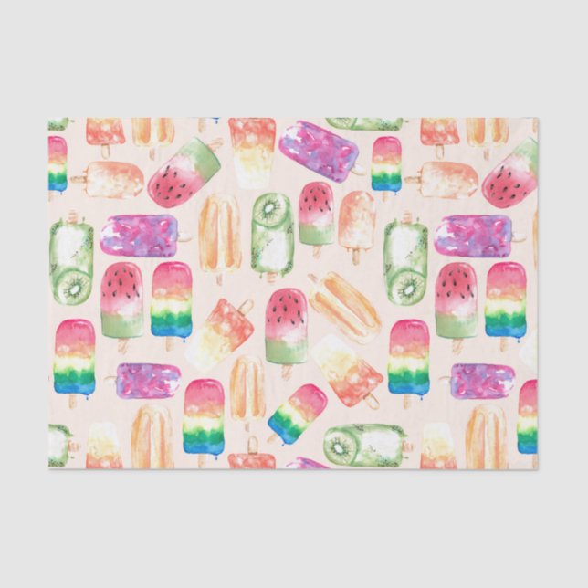 Wasserfarbe Eiscreme Seidenpapier (Vorderseite)
