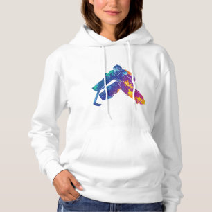 Wasserfarbe Eishockey Goalie Hoodie