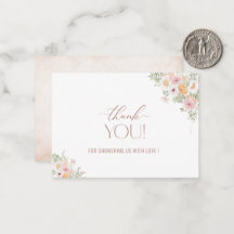 Wasserfarbe Elegant Baby in Bloom Baby Dusche Dank
