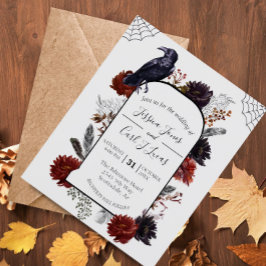 Wasserfarbe Elegant Halloween Floral Boho Feather