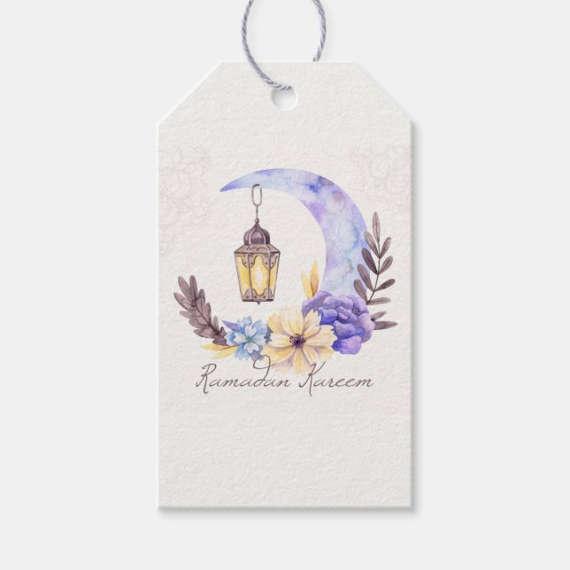 Wasserfarbe Elegant Ramadan Kareem Ramadan Geschenkanhänger (Vorderseite)