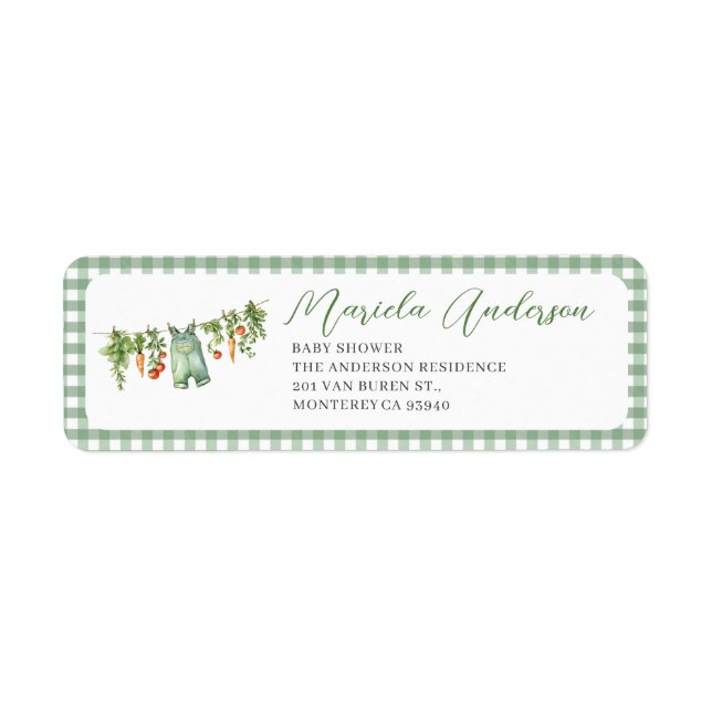 Wasserfarbe Elegant Vor Ort gezogene Babydusche (Vorne)