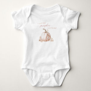 Wasserfarbe Elegante Ein kleiner Kürbis ist auf de Baby Strampler