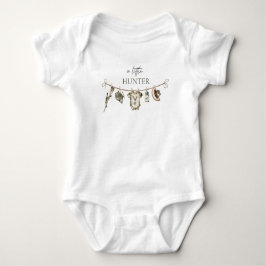 Wasserfarbe Elegante Kleine Jäger Babydusche Baby Strampler