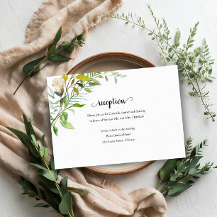 Wasserfarbe Elegante Landschaft Hochzeitsempfang RSVP Karte