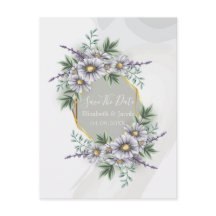 Wasserfarbe Elegante Lila Blumen Save the Date