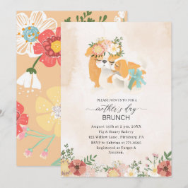 Wasserfarbe Elegante Mutter ist Brunch Baby Showe Einladung