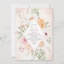 Wasserfarbe Elegante Rosa Blume Brautparty