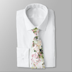 Wasserfarbe Elegante Rosa Gum Eukalyptus Krawatte