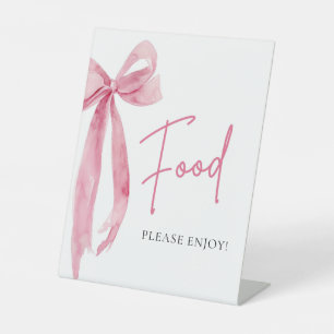 Wasserfarbe Elegante Rosa, rosa, braun - Lebensmit Sockelschild