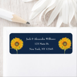 Wasserfarbe Elegante Sonnenblume Boho Herbstblau