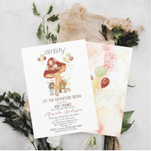 Wasserfarbe Elegantes Woodland Party Kinderdusche