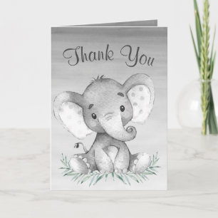 Wasserfarbe Elephant Vielen Dank Dankeskarte