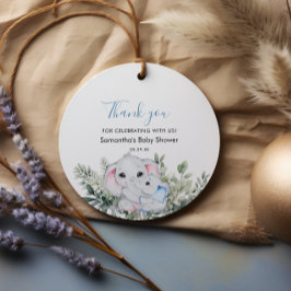 Wasserfarbe Elephant Vielen Dank für Ihre Unterstü Geschenkanhänger