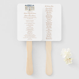 Wasserfarbe Englisch Manor Anwesen Hochzeit Fächer