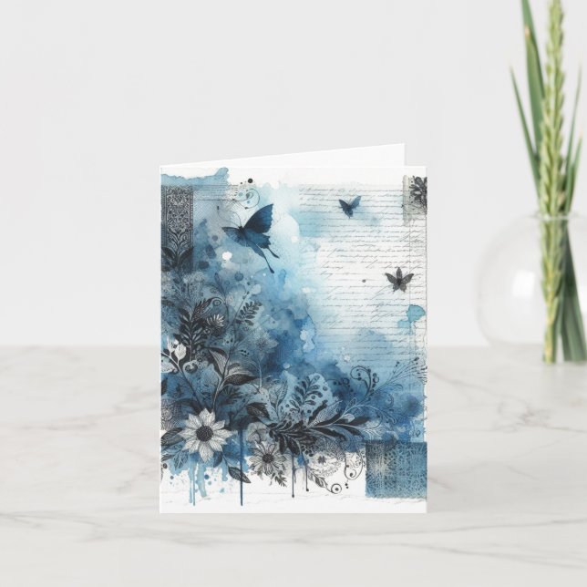 Wasserfarbe Ephemera Vintag Blank (Vorderseite)