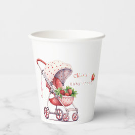Wasserfarbe Erdbeerbaby Dusche Pappbecher